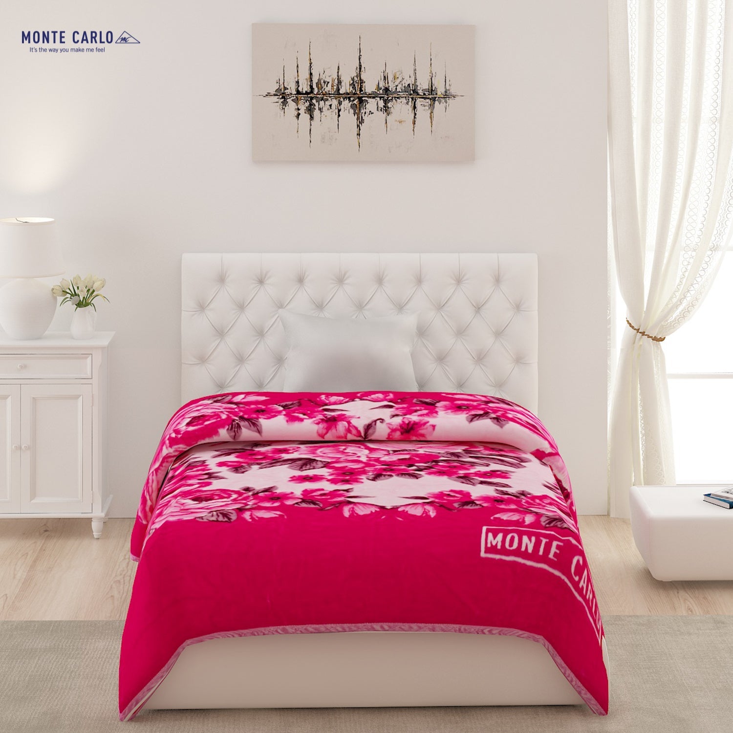 Printed Single Bed 852 GSM Blanket Shagun 2 Ply (Weight 3 kg)