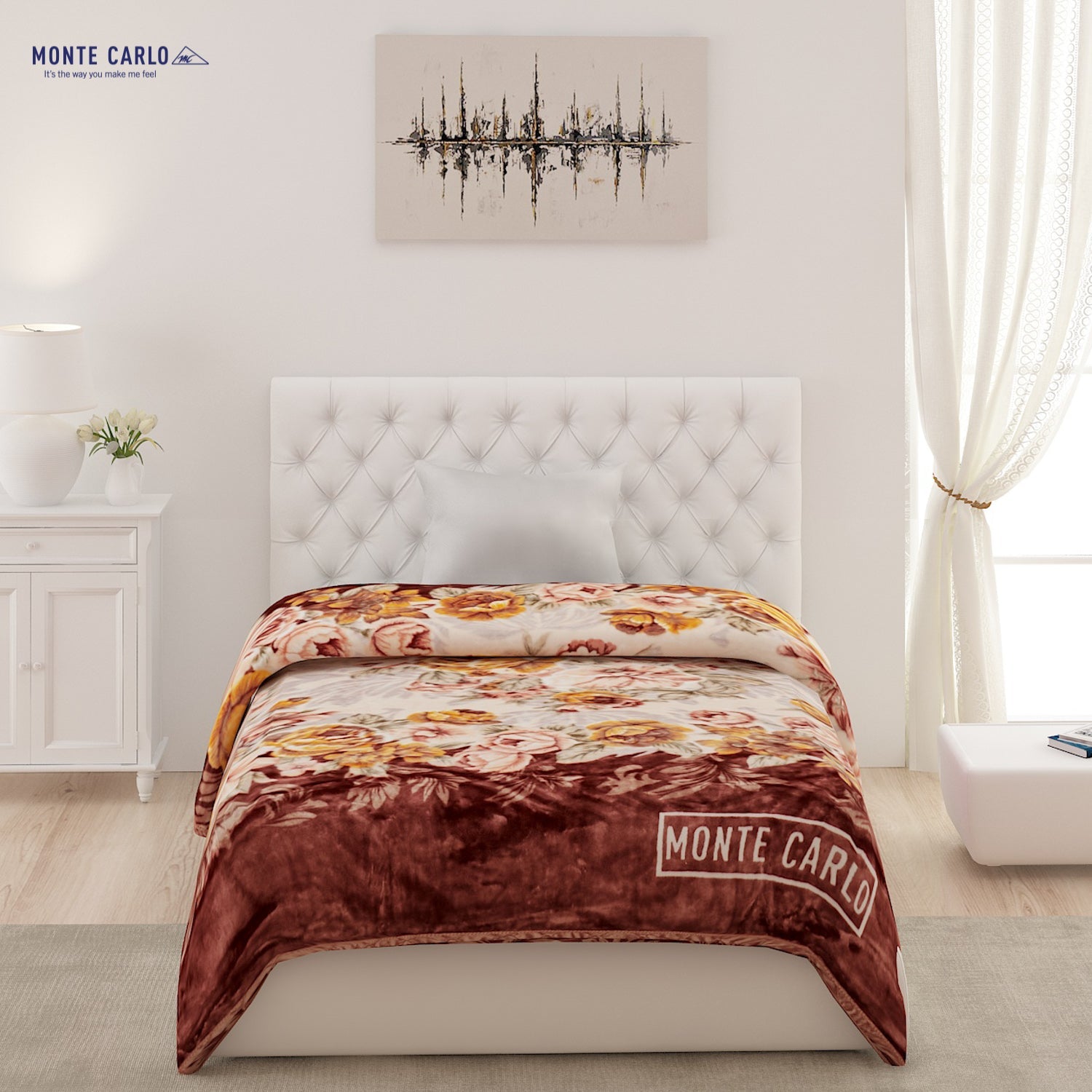 Printed Single Bed 852 GSM Blanket Shagun 2 Ply (Weight 3 kg)