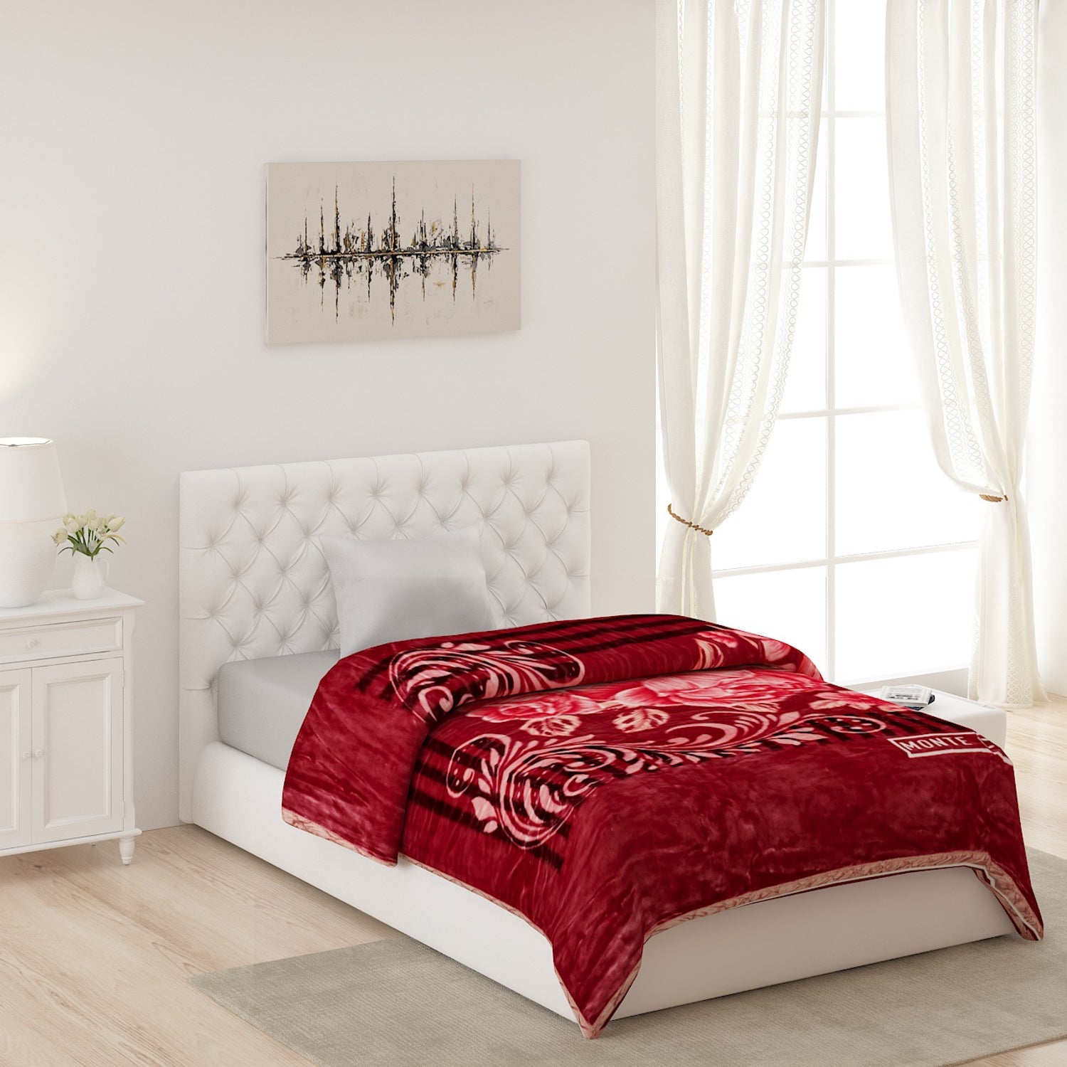 Printed Single Bed 852 GSM Blanket Shagun 2 Ply (Weight 3 kg)