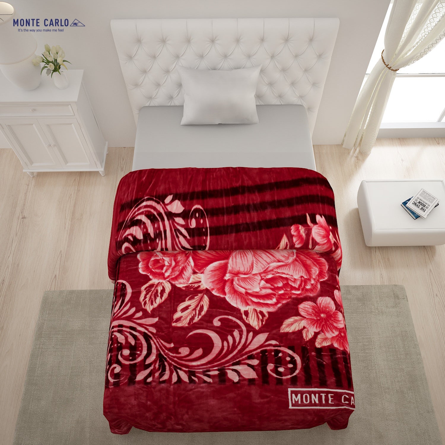 Printed Single Bed 852 GSM Blanket Shagun 2 Ply (Weight 3 kg)
