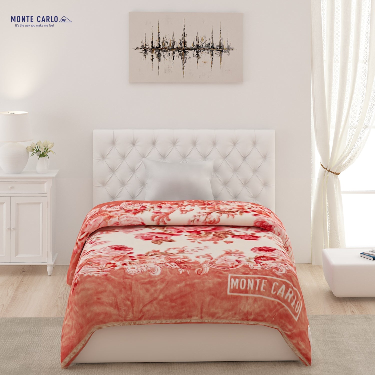 Printed Single Bed 852 GSM Blanket Shagun 2 Ply (Weight 3 kg)