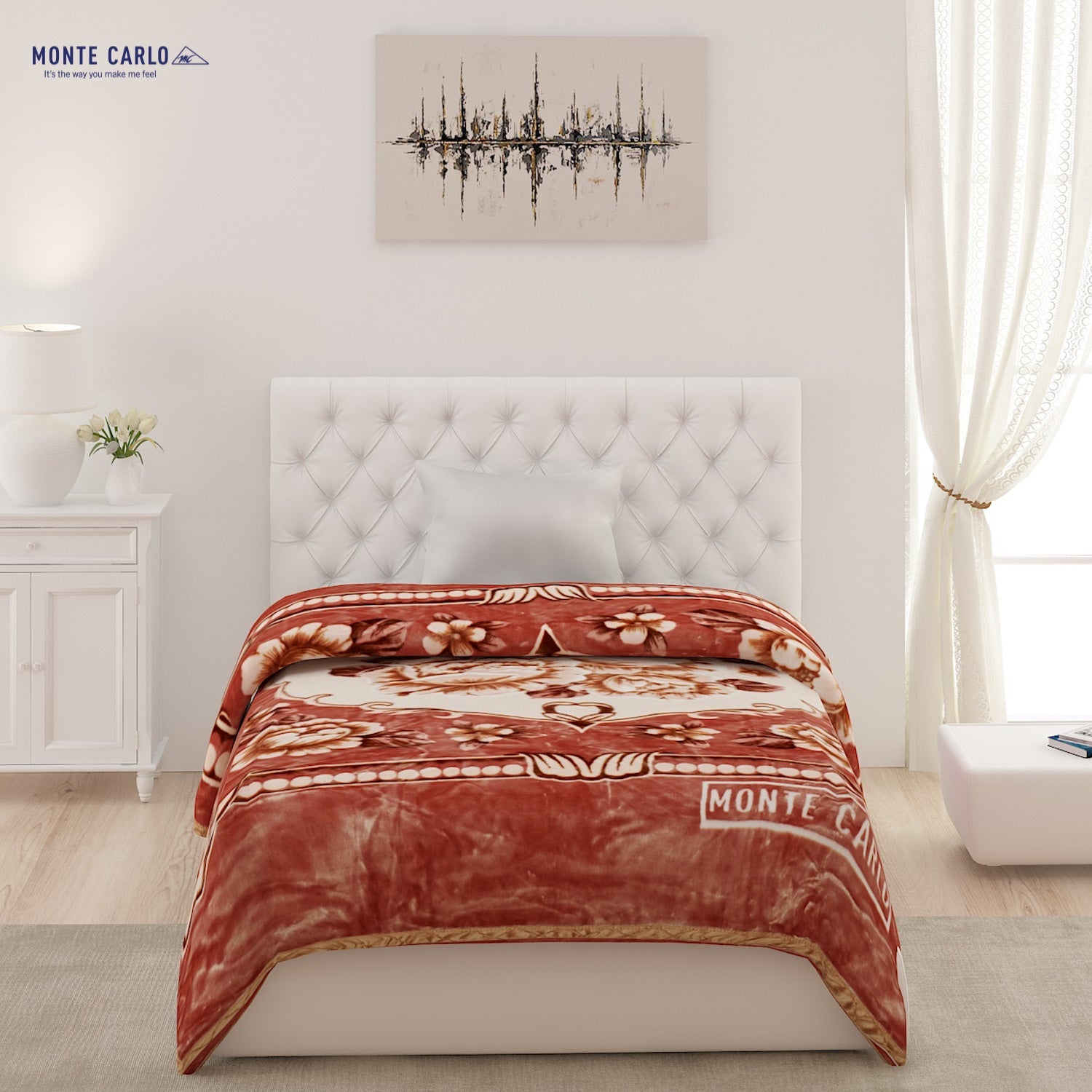 Printed Single Bed 852 GSM Blanket Shagun 2 Ply (Weight 3 kg)