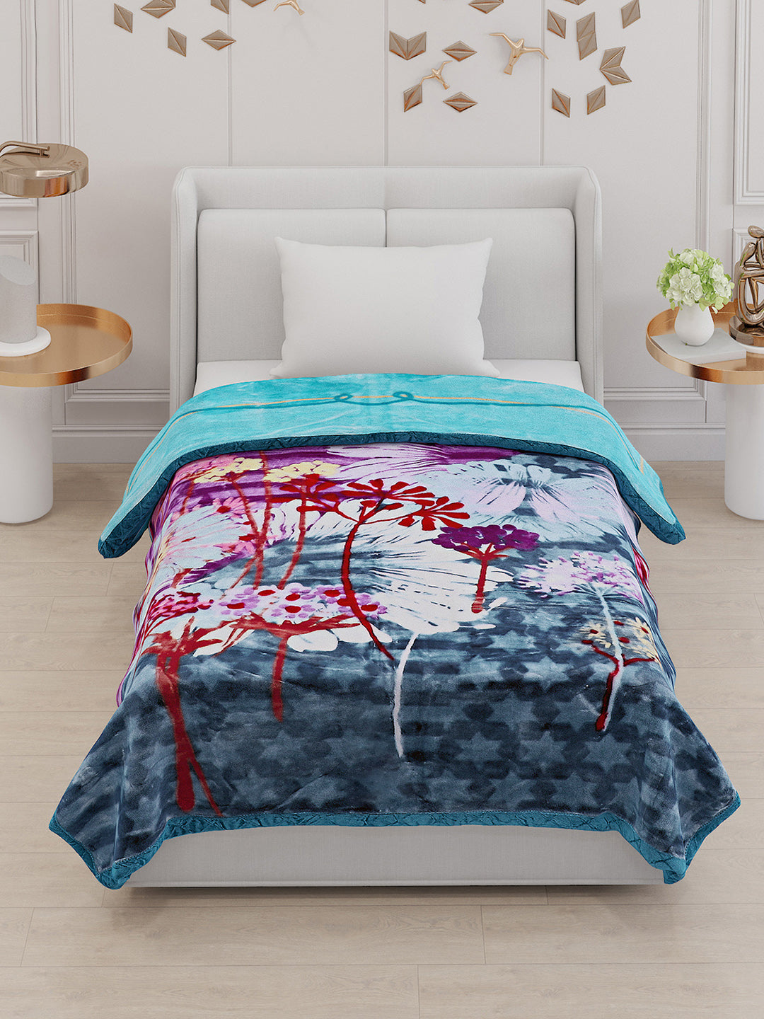 Printed Single Bed 852 GSM Blanket Success 2 Ply (Weight 3 kg)