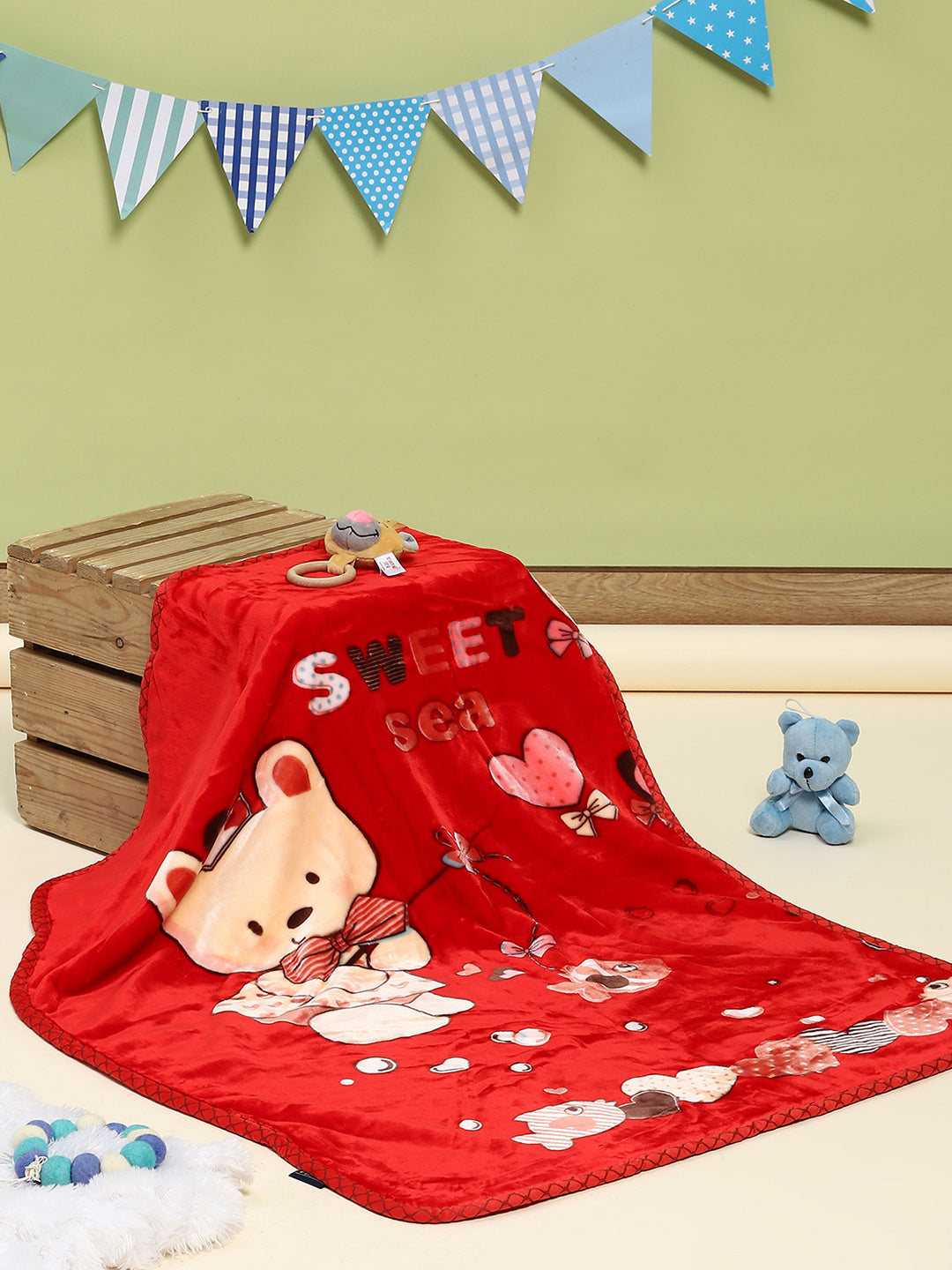 Printed Baby Blanket 2 Ply, 550 GSM, Weight 0.5 kg (Donald)