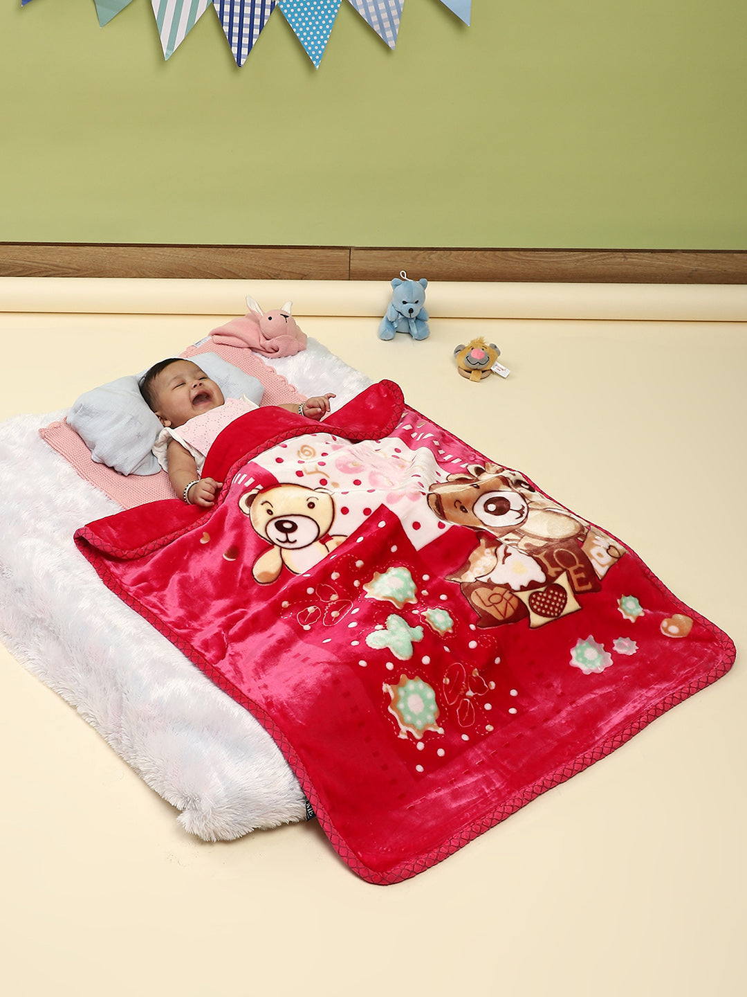 Printed Baby Blanket 2 Ply, 550 GSM, Weight 0.5 kg (Donald)