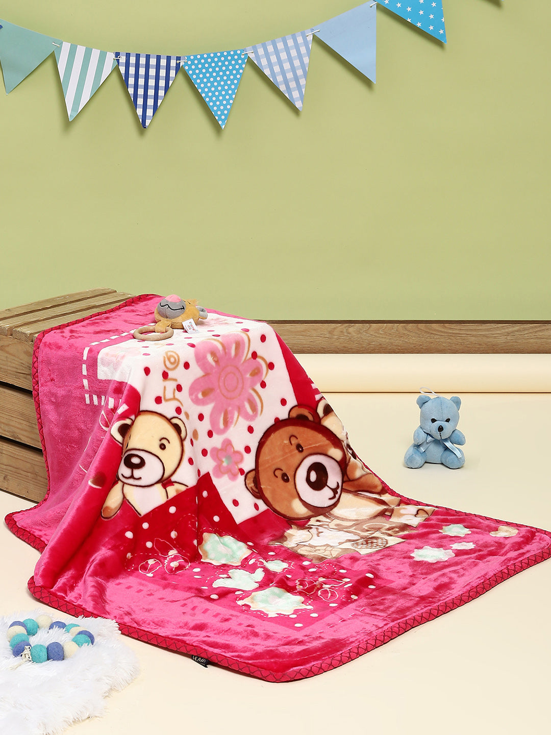 Printed Baby Blanket 2 Ply, 550 GSM, Weight 0.5 kg (Donald)