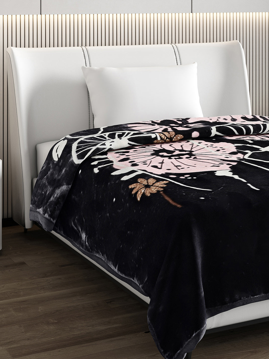 Printed Single Bed 852 GSM Blanket Allen 2 Ply (Weight 3 kg)