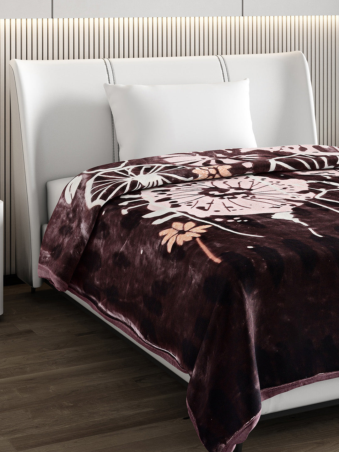 Printed Single Bed 852 GSM Blanket Allen 2 Ply (Weight 3 kg)