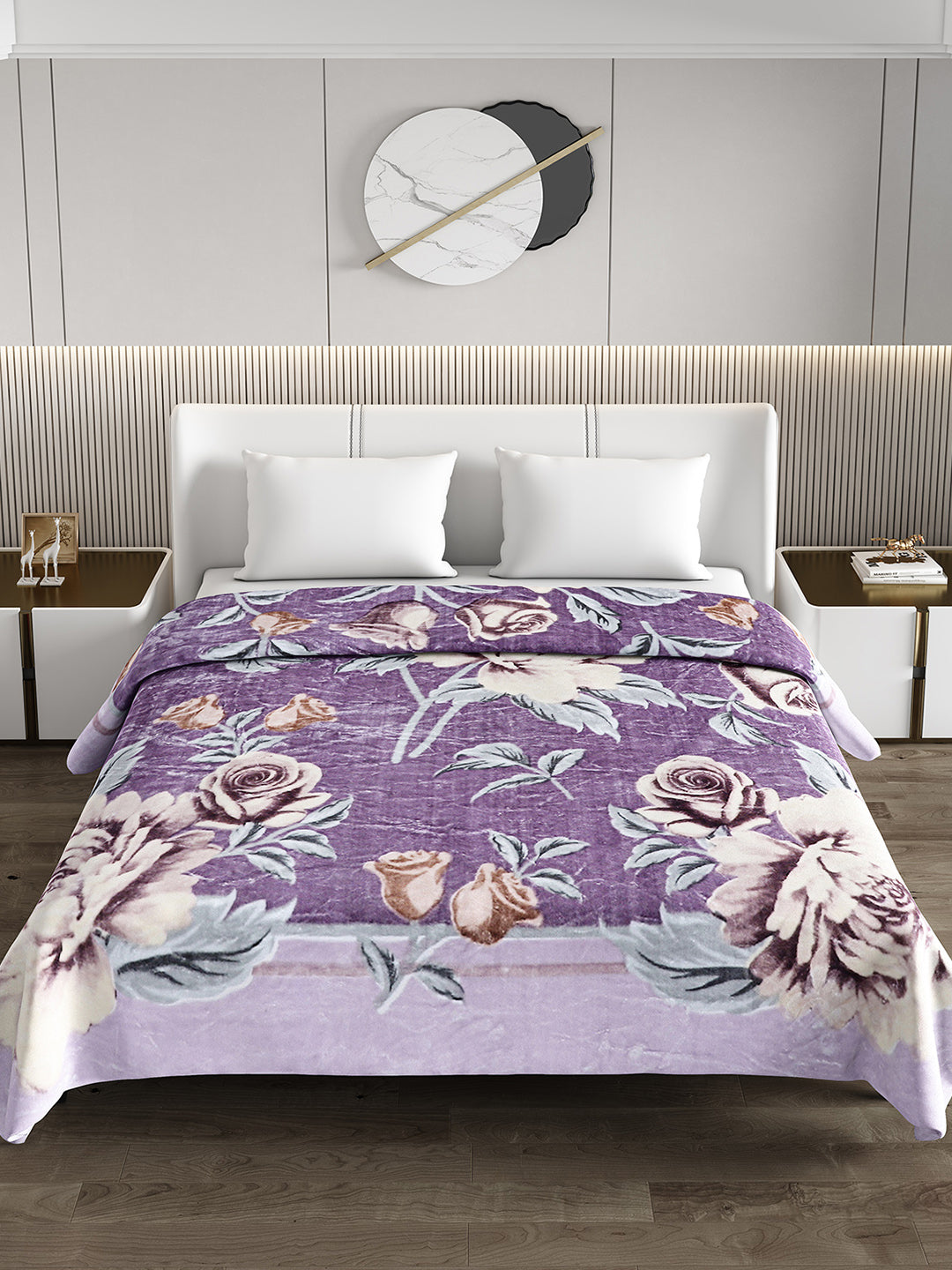Printed Double Bed 691 GSM Blanket Bennett Super Soft 2 Ply (Weight 3.65 kg)