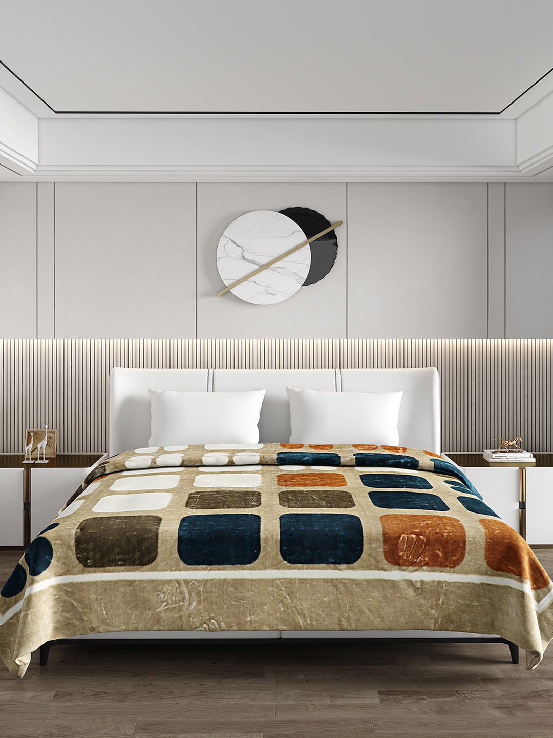 Printed Double Bed 691 GSM Blanket Bennett Super Soft 2 Ply (Weight 3.65 kg)