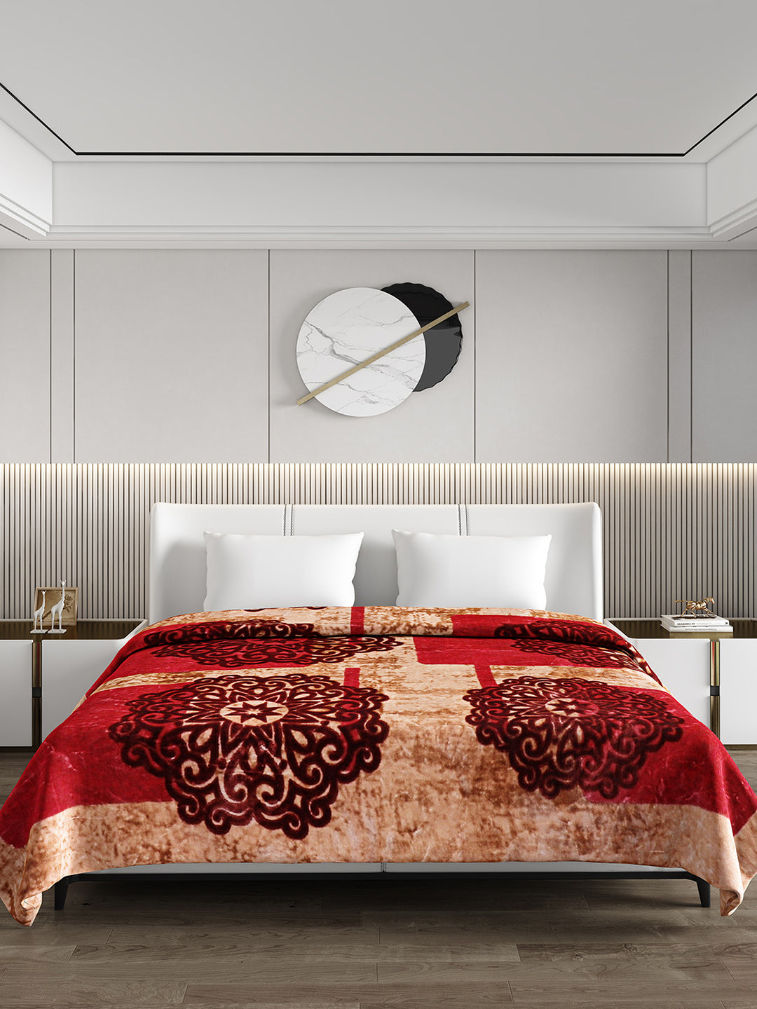 Printed Double Bed 691 GSM Blanket Bennett Super Soft 2 Ply (Weight 3.65 kg)