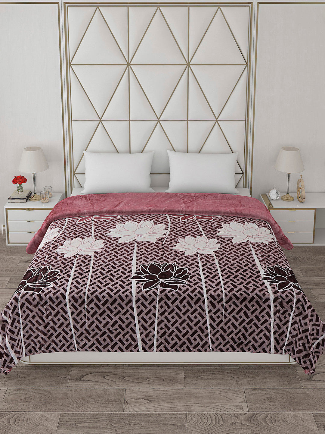 Printed Double Bed Blanket for Heavy Winter -2 Ply