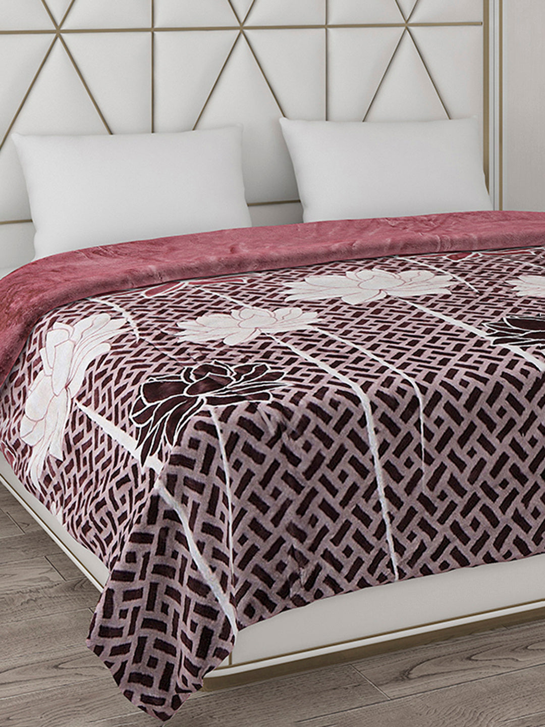 Printed Double Bed Blanket for Heavy Winter -2 Ply