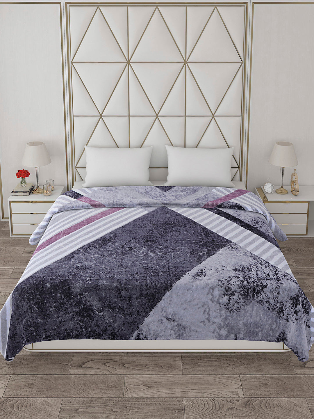 Printed Double Bed 800 GSM Blanket Bolt 1 Ply (Weight 4.3 kg)