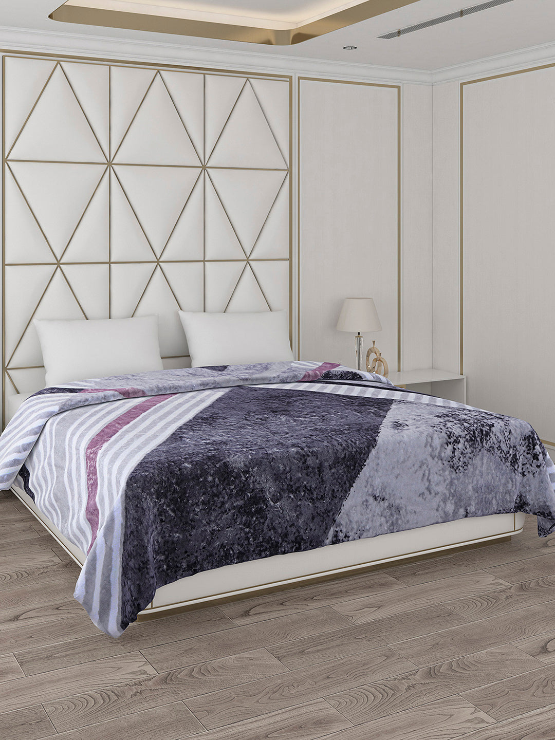 Printed Double Bed 800 GSM Blanket Bolt 1 Ply (Weight 4.3 kg)