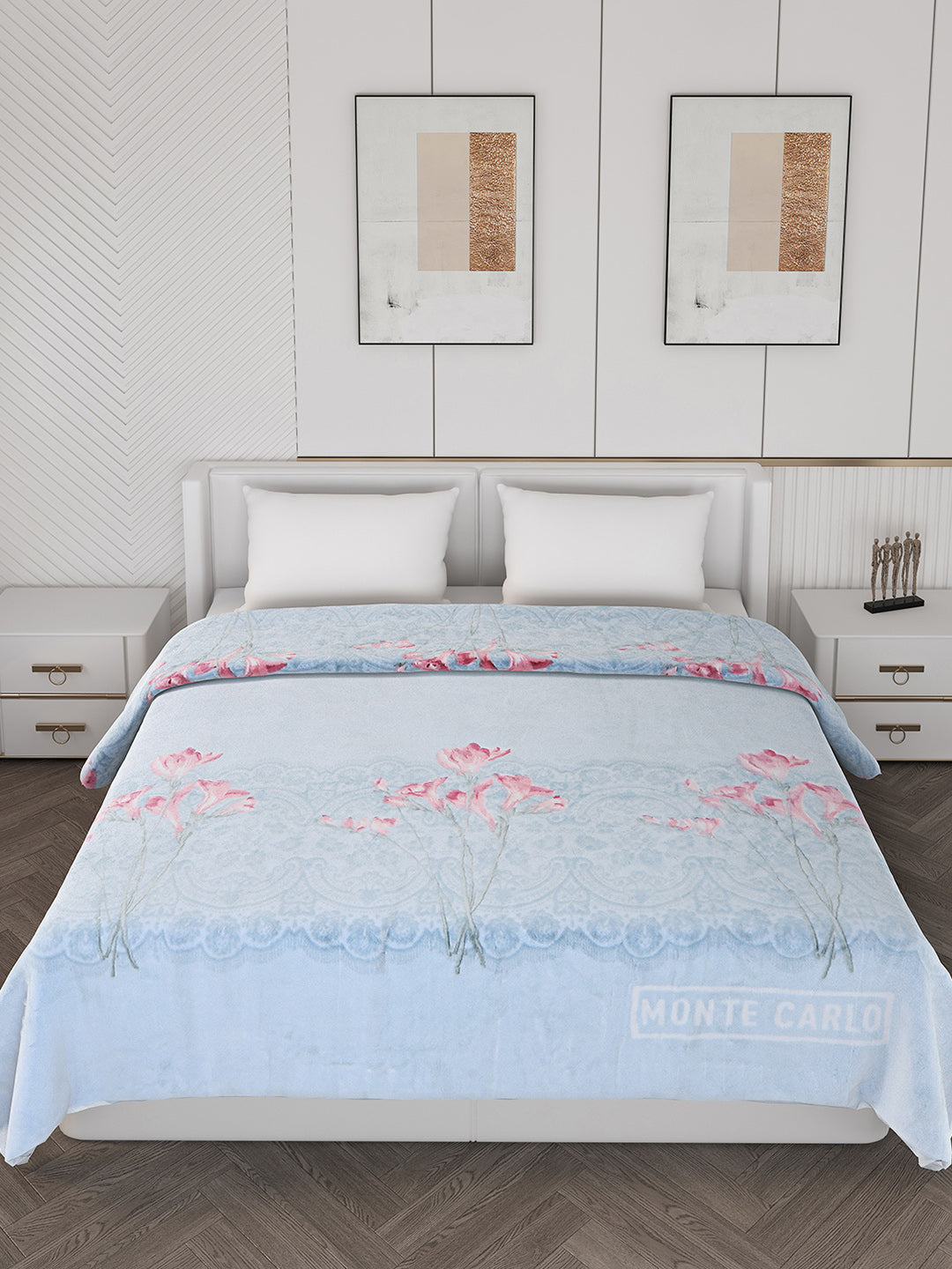 Printed Double Bed 795 GSM Blanket Cashmere 2 Ply (Weight 4.2 kg)