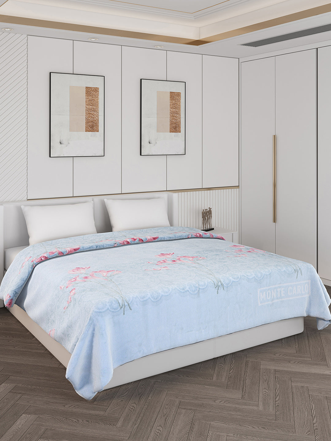 Printed Double Bed 795 GSM Blanket Cashmere 2 Ply (Weight 4.2 kg)
