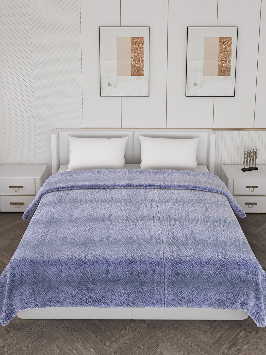 Abstract Double Bed 850 GSM Blanket Daniel 2 Ply (Weight 4.5 kg)
