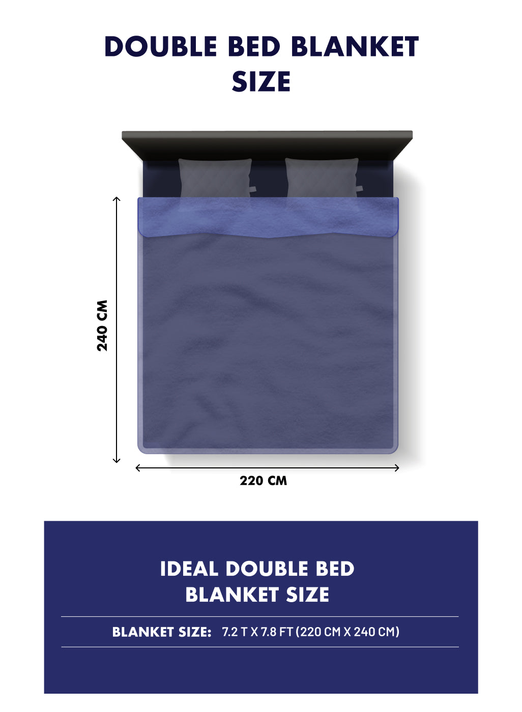 Abstract Double Bed 850 GSM Blanket Daniel 2 Ply (Weight 4.5 kg)