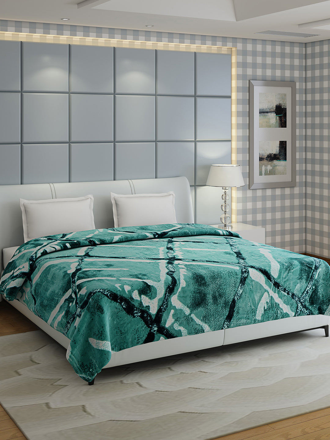 Printed Double Bed 1155 GSM Blanket Edenberg 2 Ply (Weight 6.1 kg)
