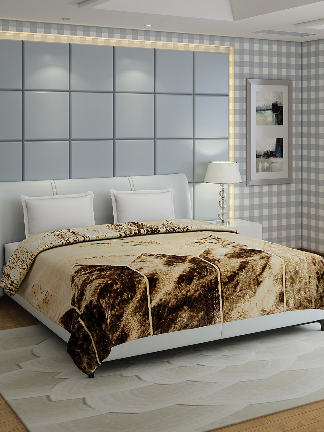 Printed Double Bed 1155 GSM Blanket Edenberg 2 Ply (Weight 6.1 kg)