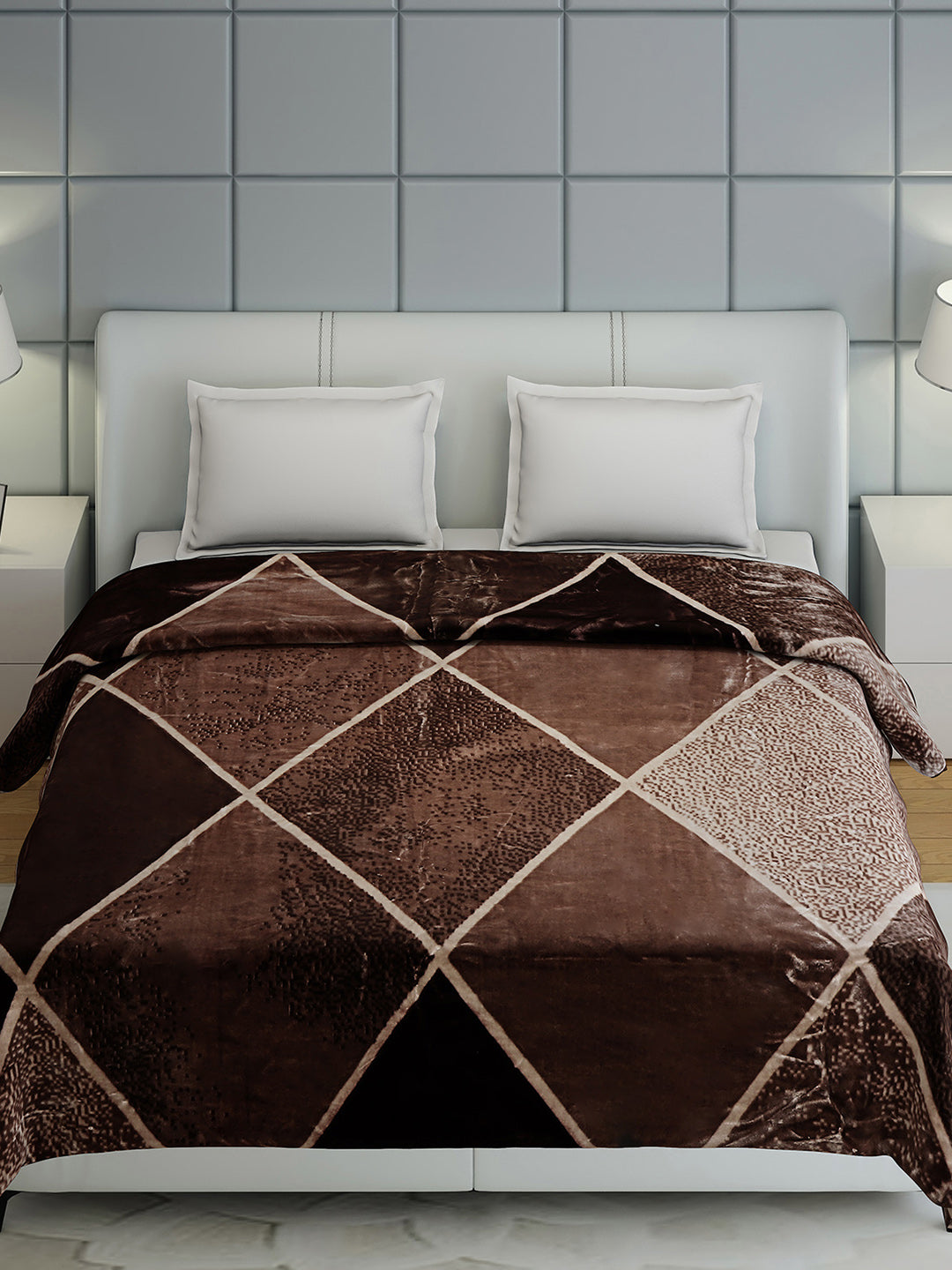 Printed Double Bed 1155 GSM Blanket Edenberg 2 Ply (Weight 6.1 kg)