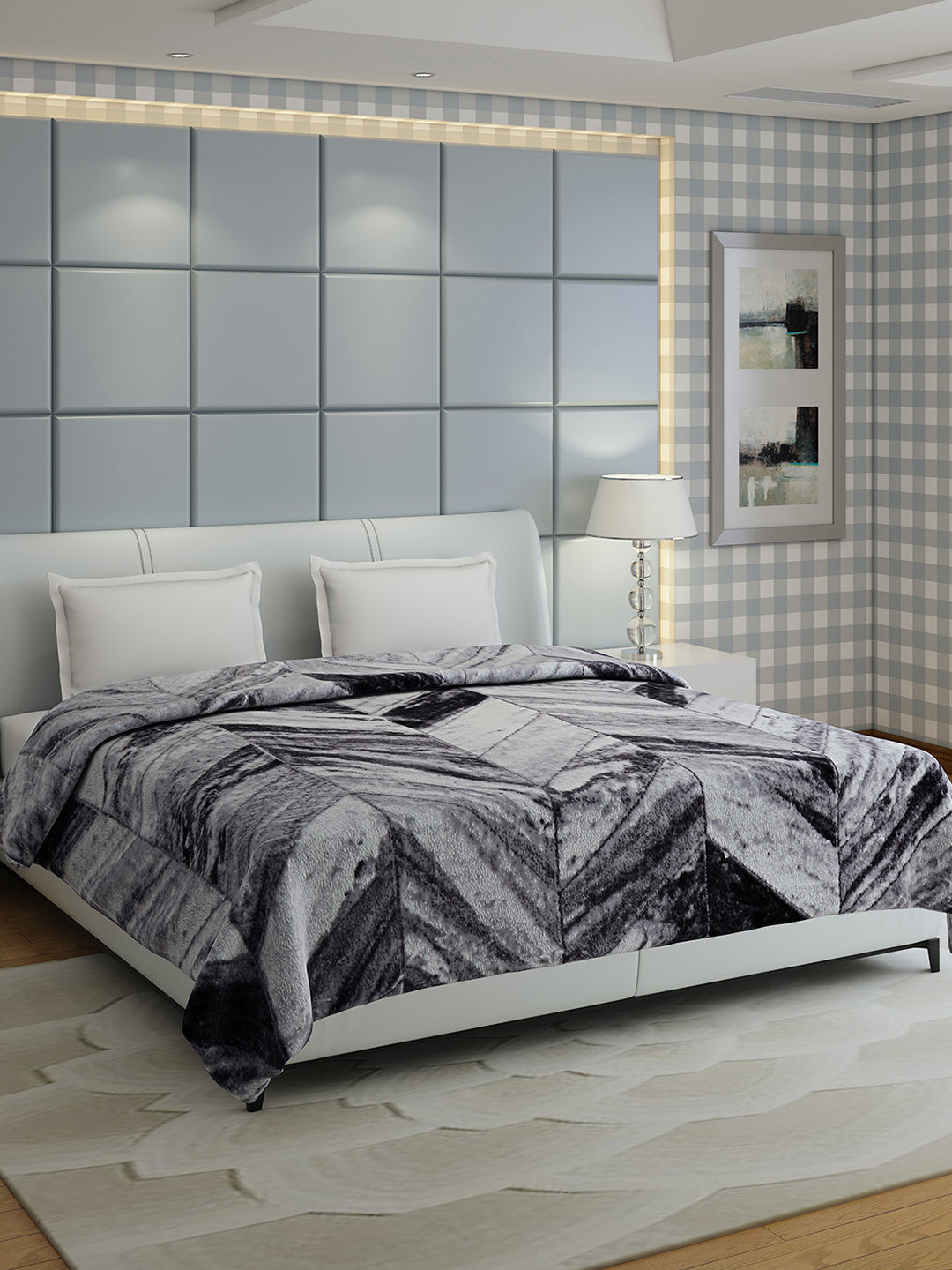 Printed Double Bed 1155 GSM Blanket Edenberg 2 Ply (Weight 6.1 kg)
