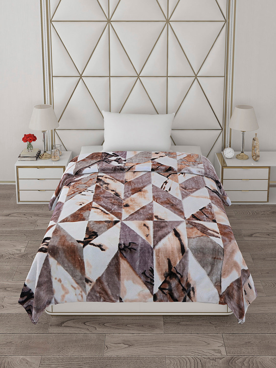 Printed Single Bed 596 GSM Blanket Everest 2 Ply (Weight 2.1 kg)