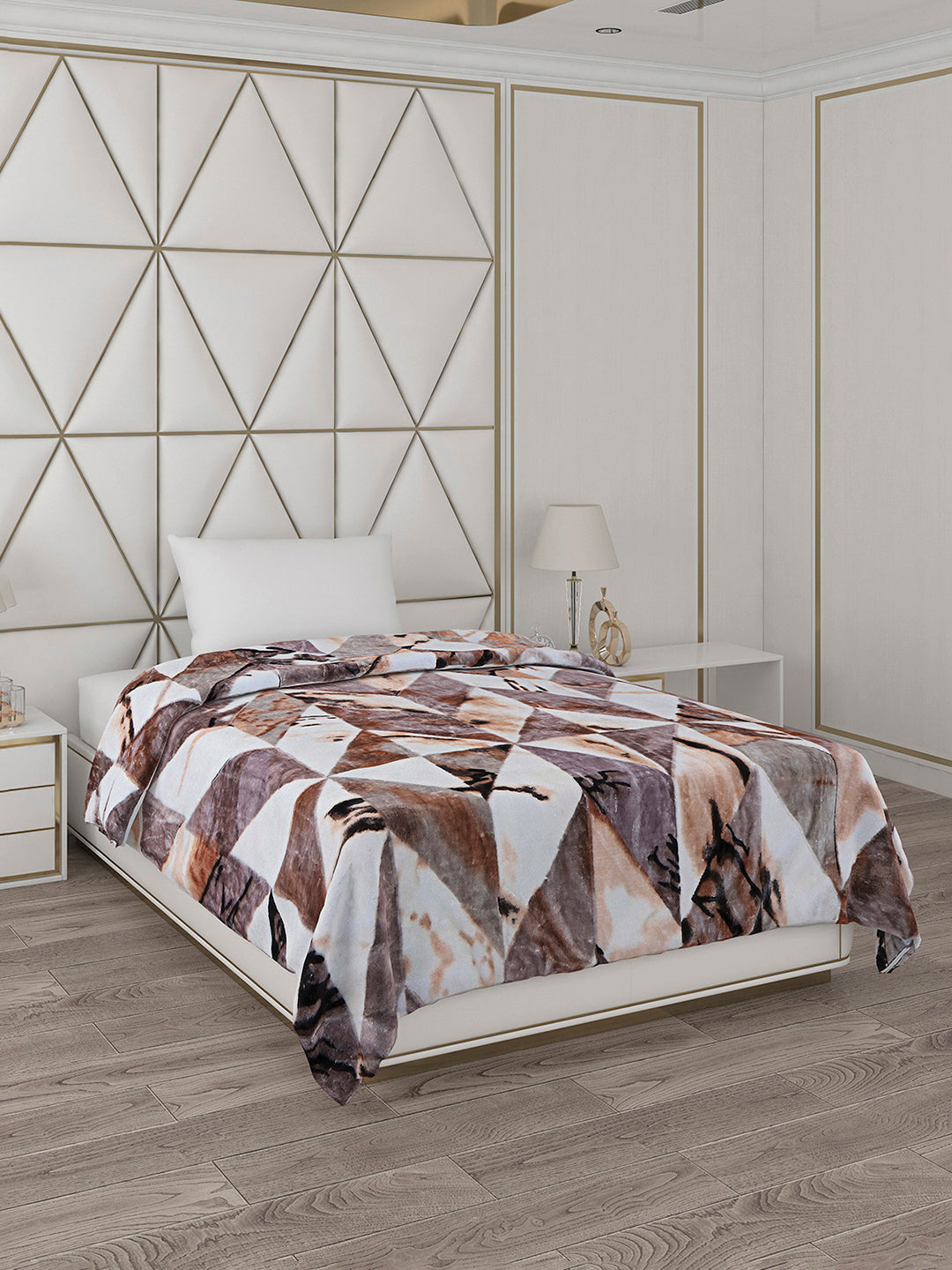 Printed Single Bed 596 GSM Blanket Everest 2 Ply (Weight 2.1 kg)