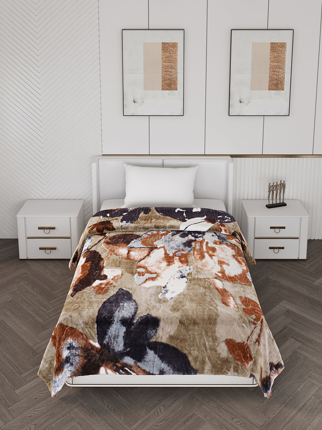 Printed Single Bed 596 GSM Blanket Everest 2 Ply (Weight 2.1 kg)