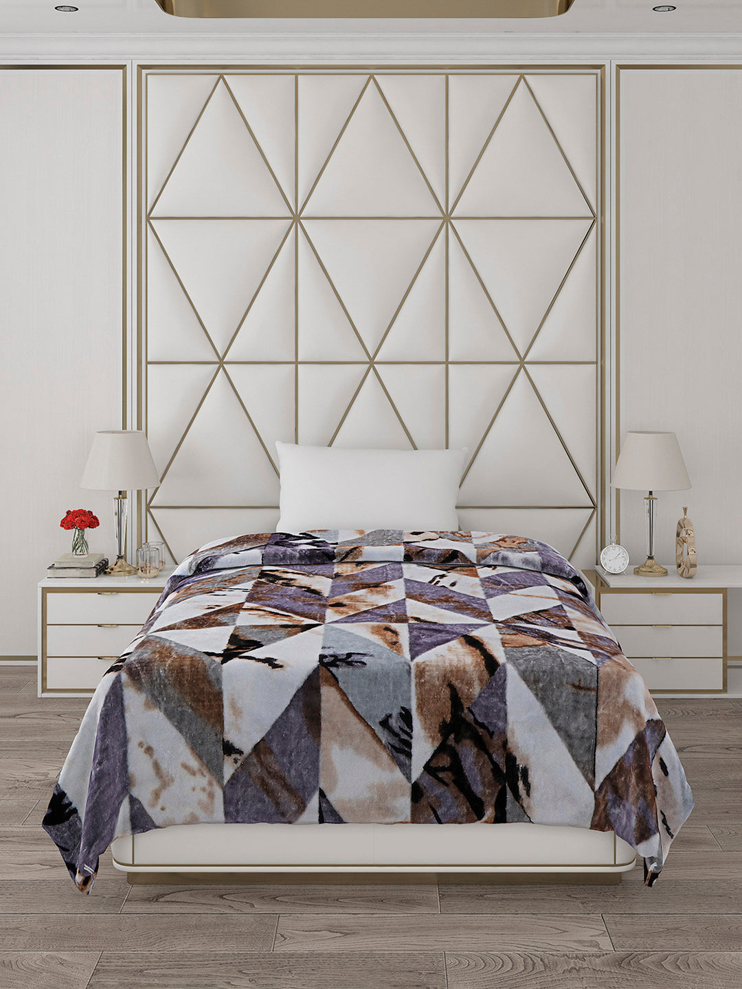 Printed Single Bed 596 GSM Blanket Everest 2 Ply (Weight 2.1 kg)