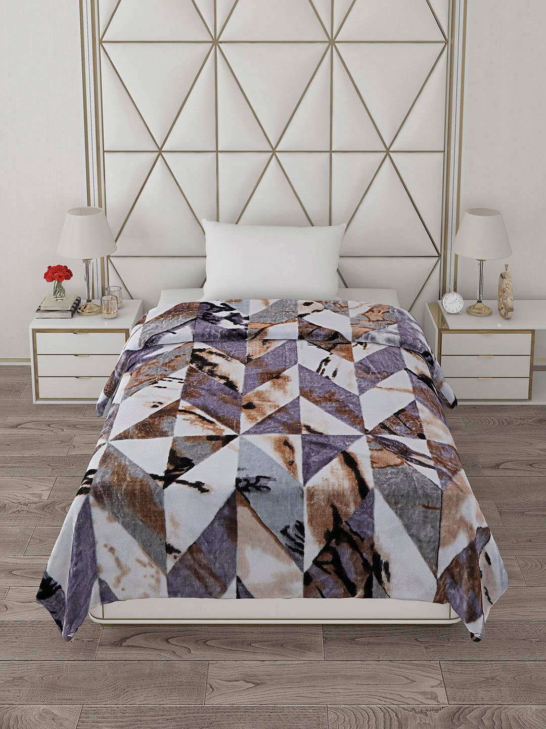 Printed Single Bed 596 GSM Blanket Everest 2 Ply (Weight 2.1 kg)
