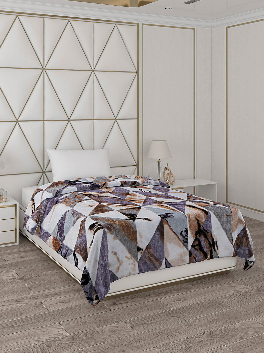 Printed Single Bed 596 GSM Blanket Everest 2 Ply (Weight 2.1 kg)