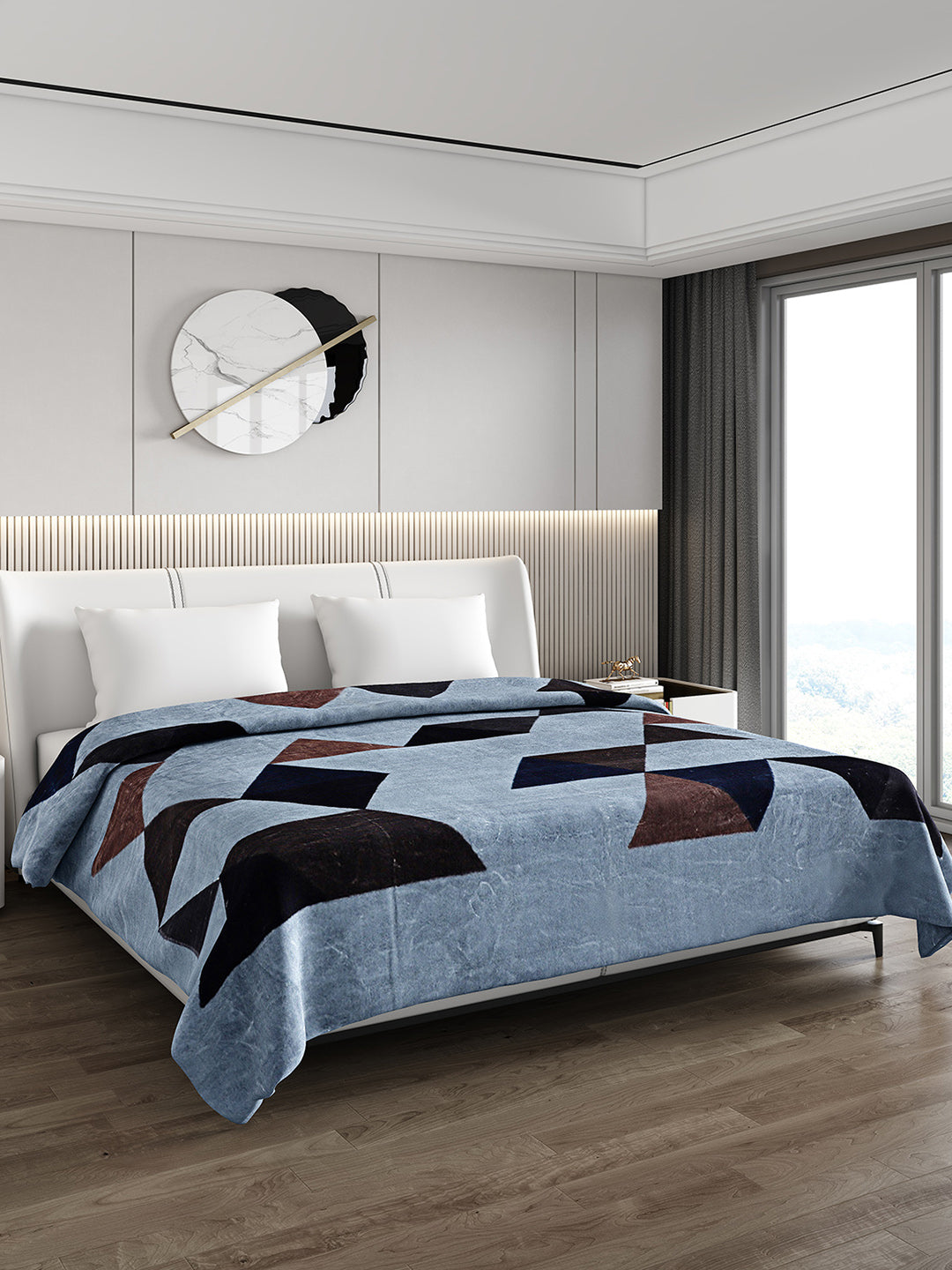 Printed Double Bed 1174 GSM Blanket Firdous 2 Ply (Weight 6.2 kg)