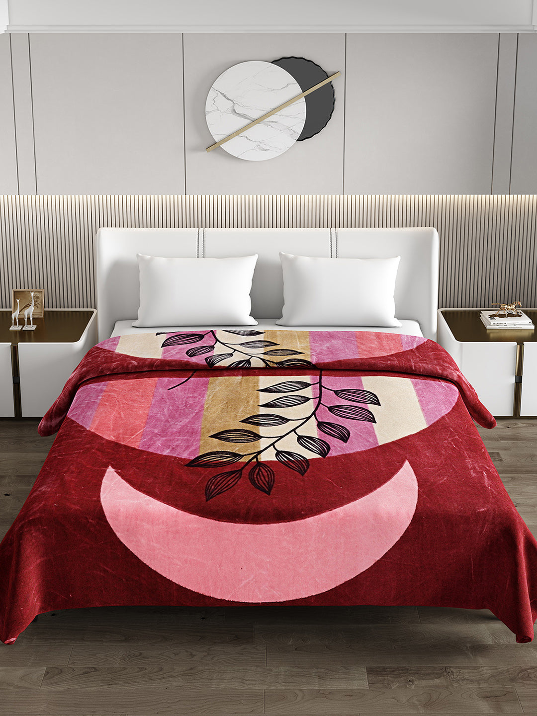 Printed Double Bed 1174 GSM Blanket Firdous 2 Ply (Weight 6.2 kg)