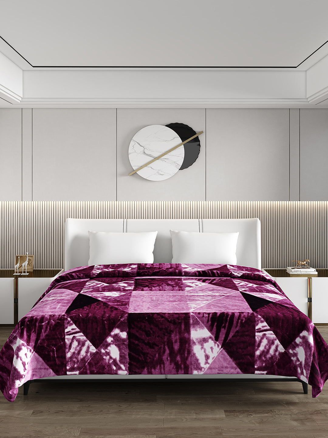 Printed Double Bed 1174 GSM Blanket Firdous 2 Ply (Weight 6.2 kg)