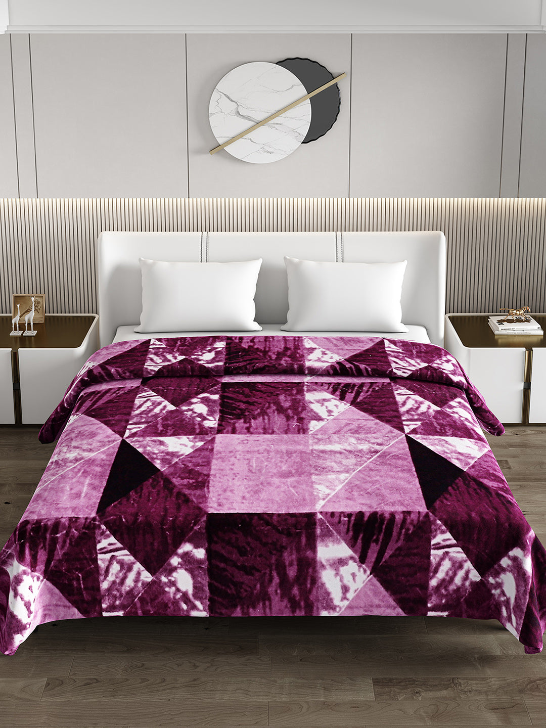 Printed Double Bed 1174 GSM Blanket Firdous 2 Ply (Weight 6.2 kg)