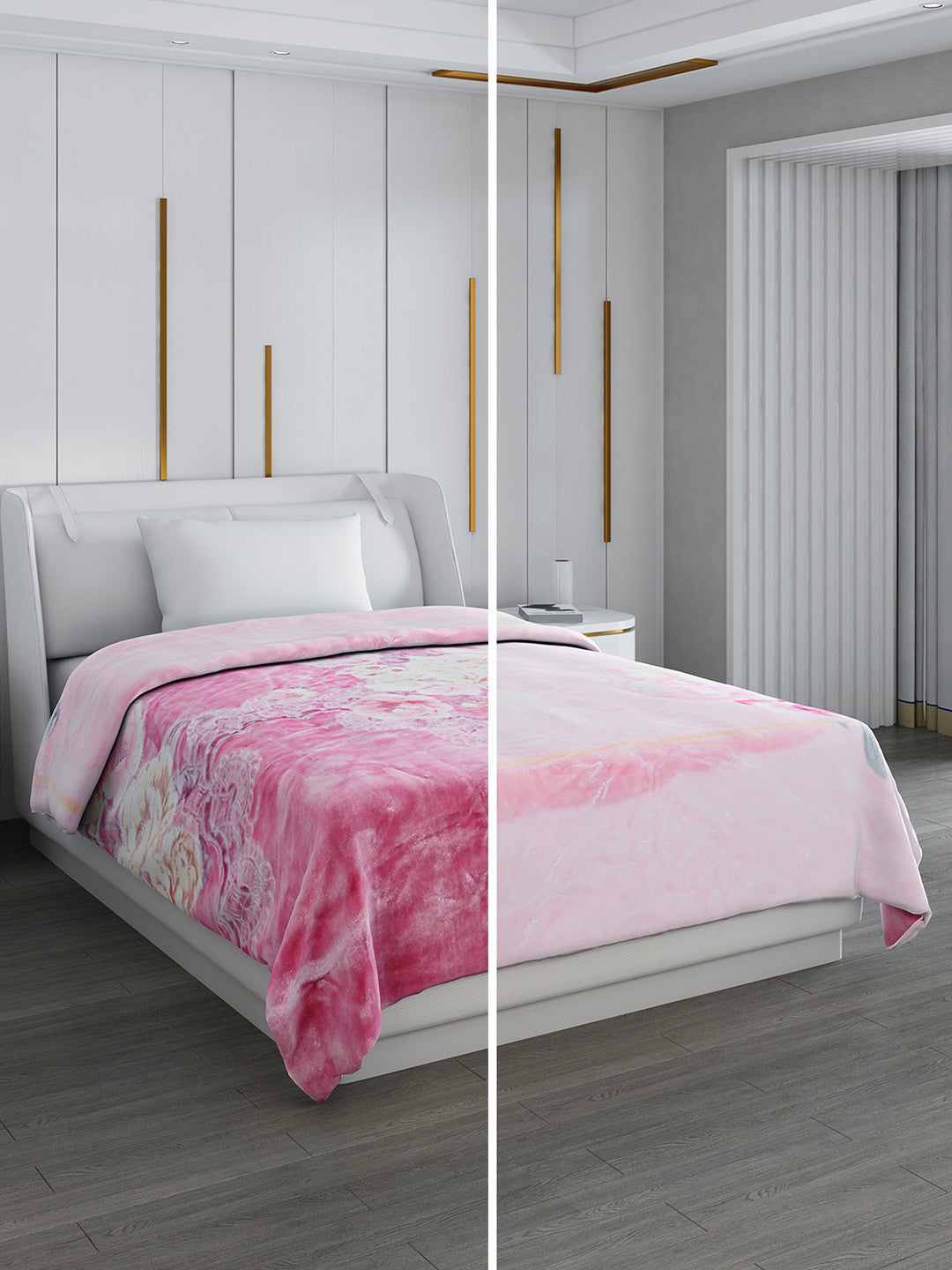 Printed Single Bed 852 GSM Blanket Galaxy 2 Ply (Weight 3 kg)