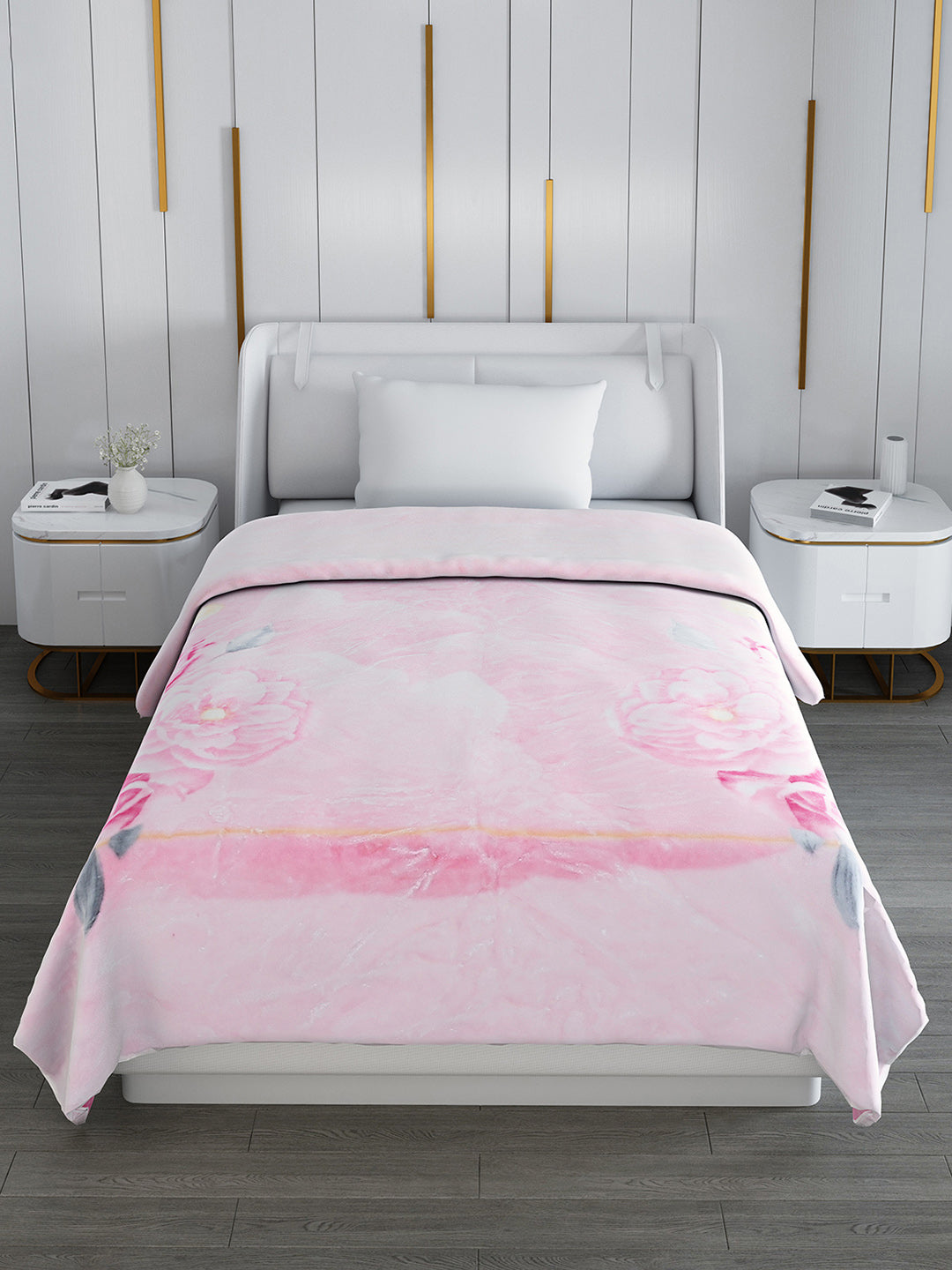 Printed Single Bed 852 GSM Blanket Galaxy 2 Ply (Weight 3 kg)