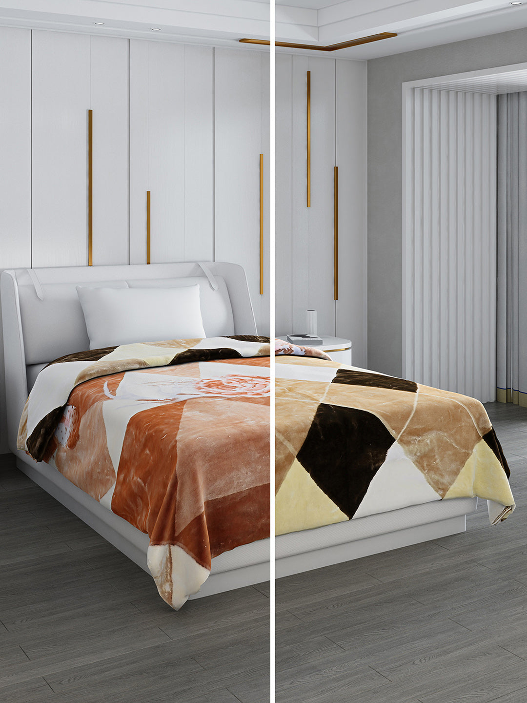 Printed Single Bed 852 GSM Blanket Galaxy 2 Ply (Weight 3 kg)