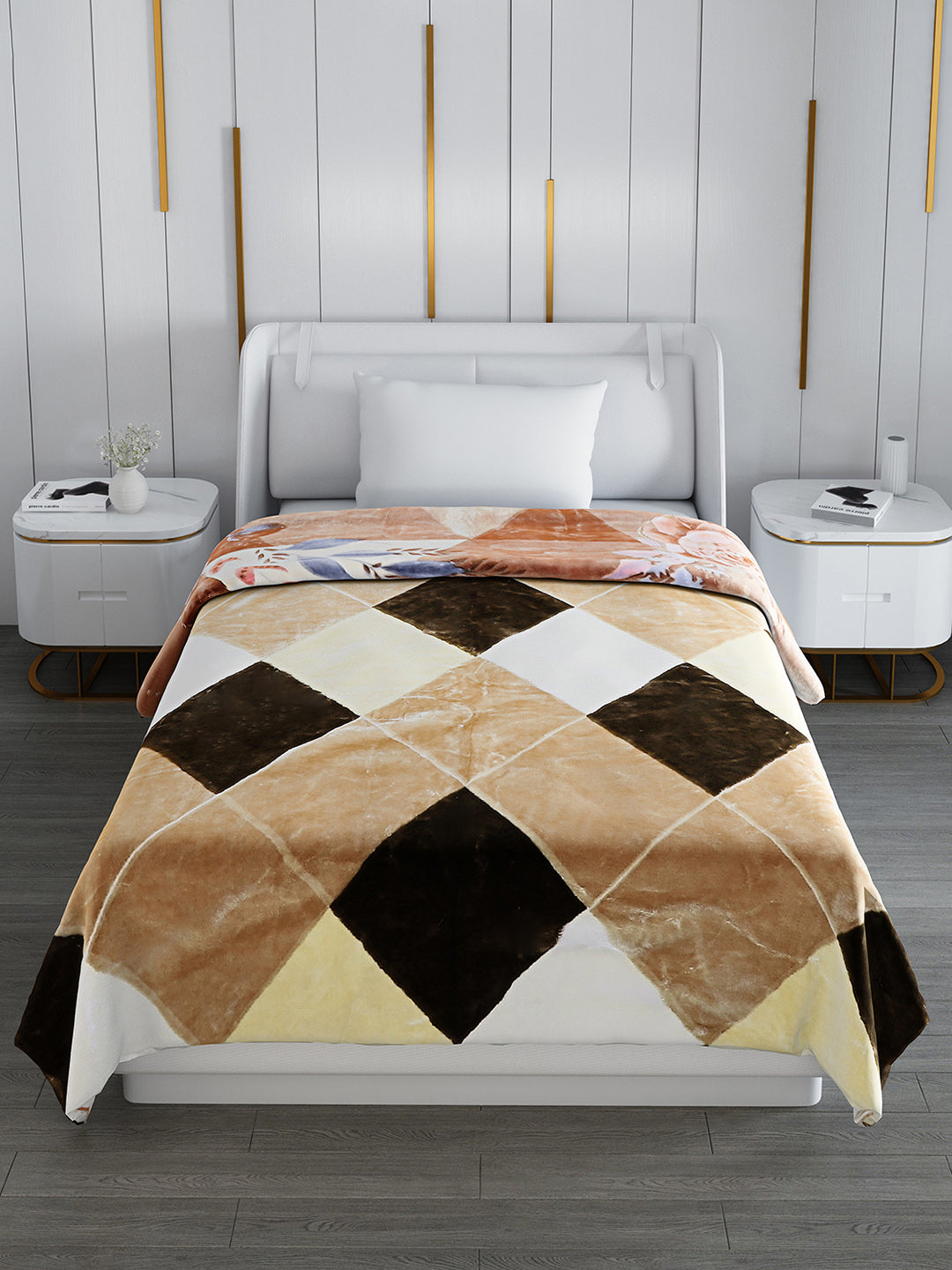 Printed Single Bed Blanket for Mild Winter -2 Ply