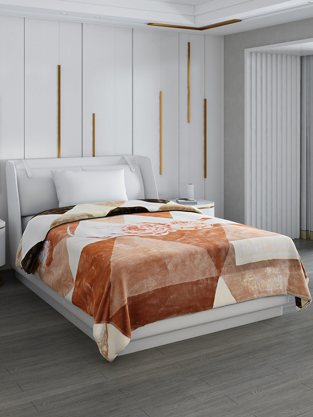 Printed Single Bed Blanket for Mild Winter -2 Ply