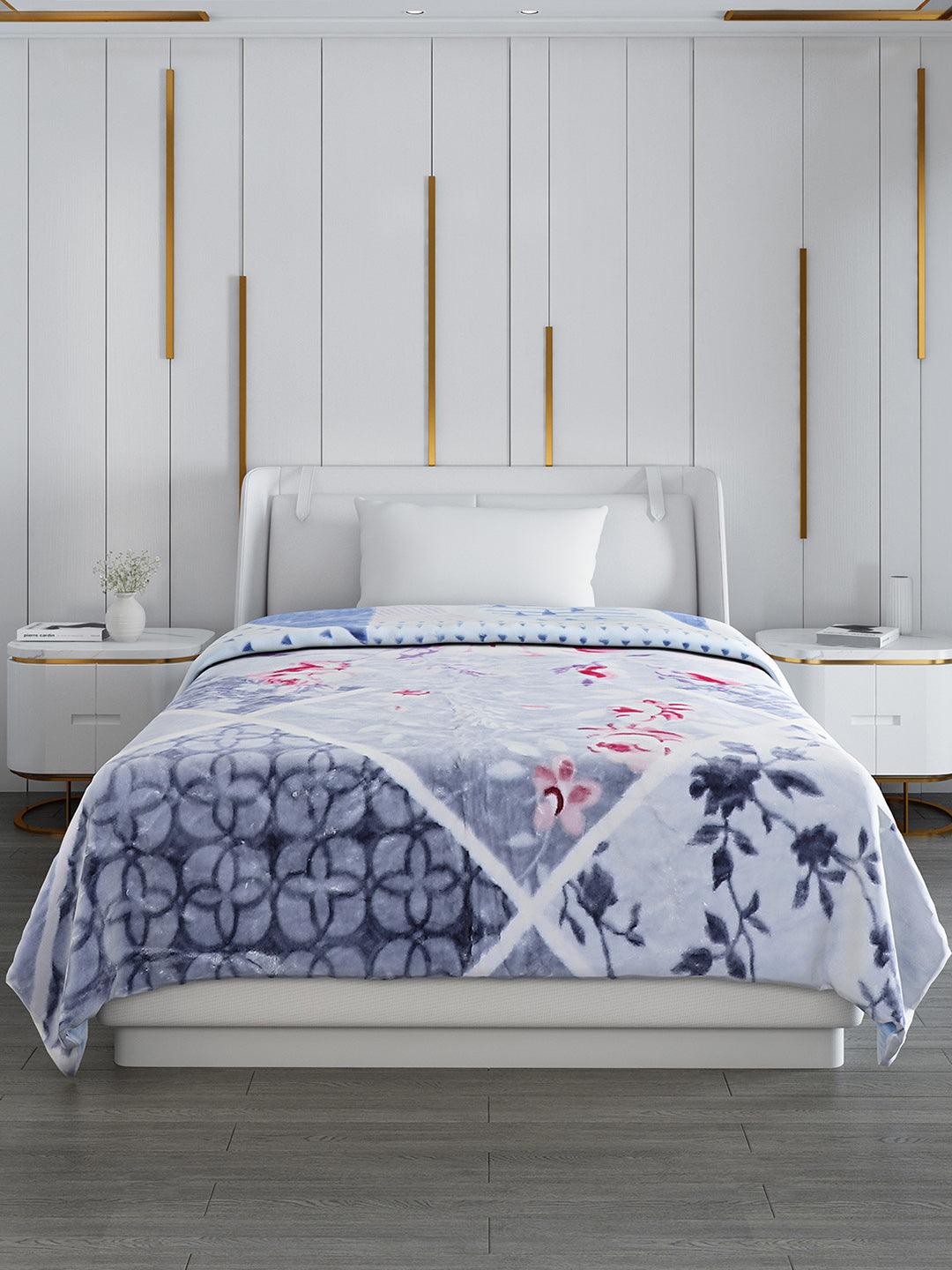 Printed Single Bed 852 GSM Blanket Galaxy 2 Ply (Weight 3 kg)