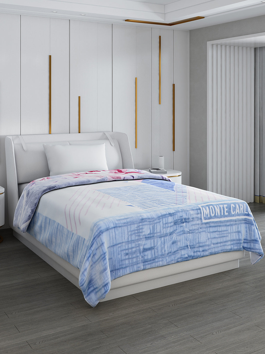 Printed Single Bed 852 GSM Blanket Galaxy 2 Ply (Weight 3 kg)