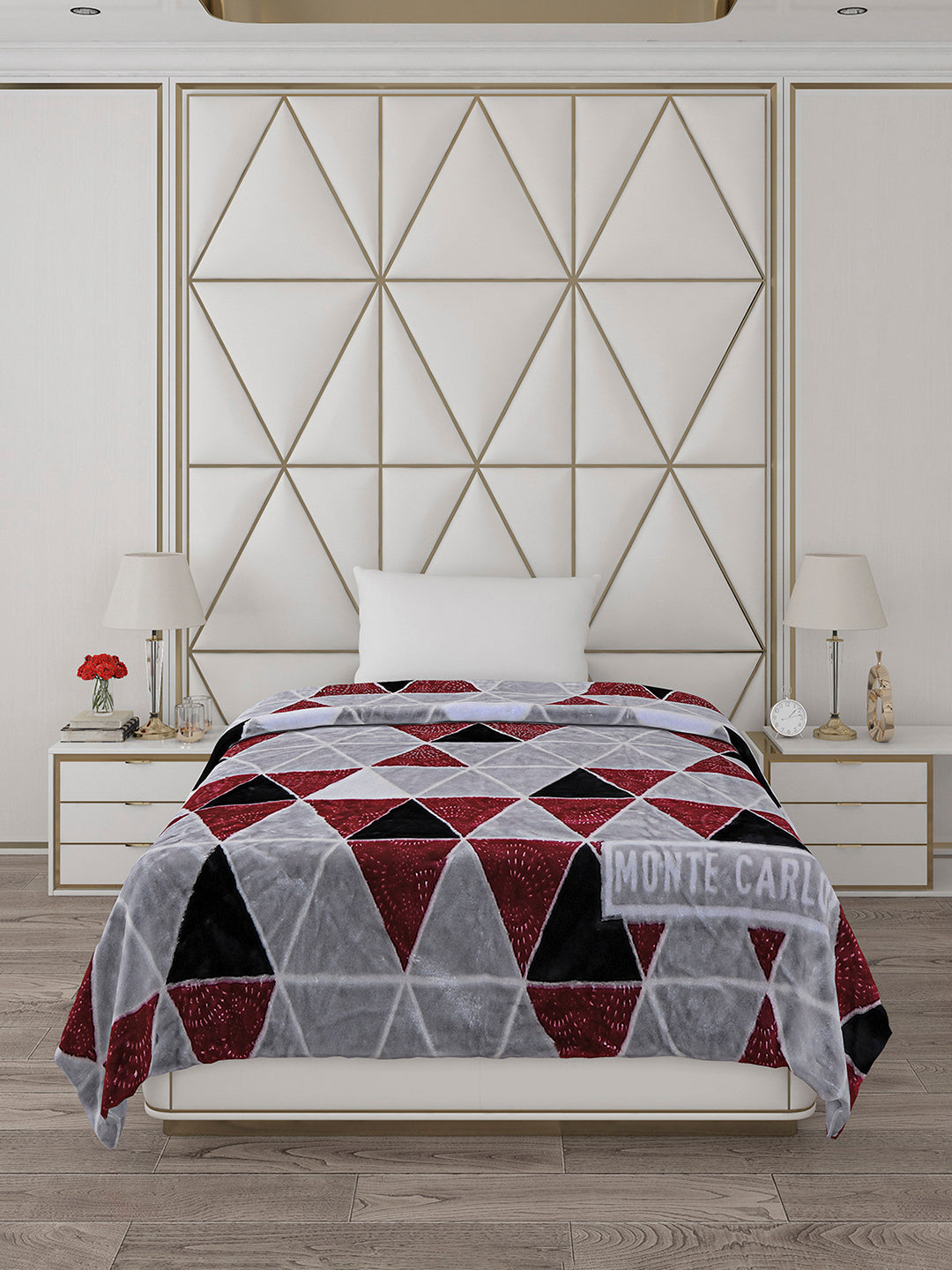 Printed Single Bed Reversible Blanket 2 Ply, 568 GSM, 2 kg (Glamour)