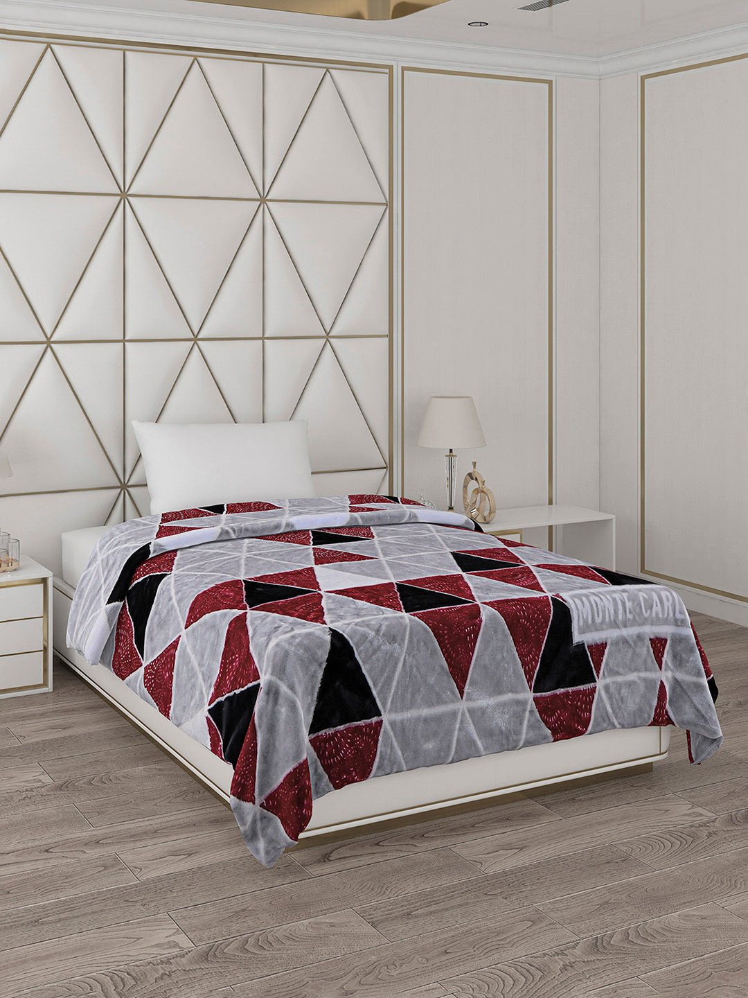 Printed Single Bed Reversible Blanket 2 Ply, 568 GSM, 2 kg (Glamour)