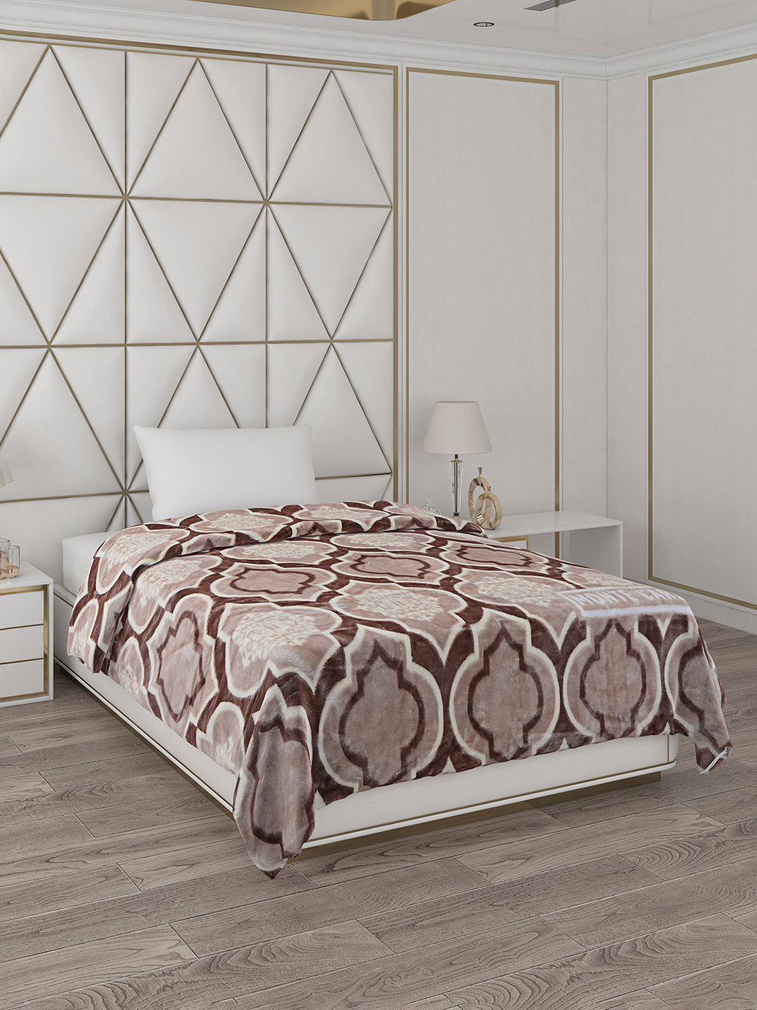 Printed Single Bed Reversible Blanket 2 Ply, 568 GSM, 2 kg (Glamour)