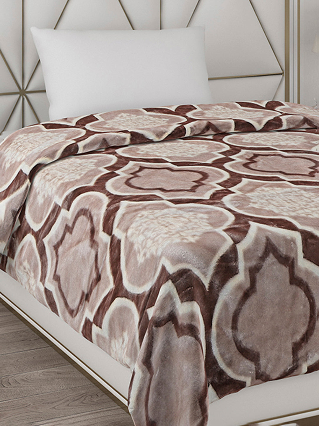 Printed Single Bed Reversible Blanket 2 Ply, 568 GSM, 2 kg (Glamour)