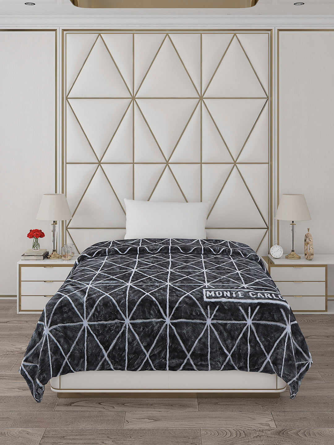 Printed Single Bed Reversible Blanket 2 Ply, 568 GSM, 2 kg (Glamour)