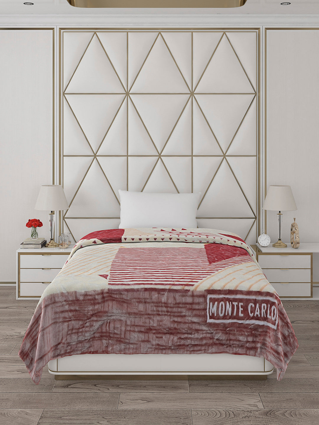 Printed Single Bed Reversible Blanket 2 Ply, 568 GSM, 2 kg (Glamour)